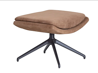 Drehbarer Lederfußhocker mit Polsterung Potocco Cut 910 PPG 910/PPG Fabrik POTOCCO aus Italien