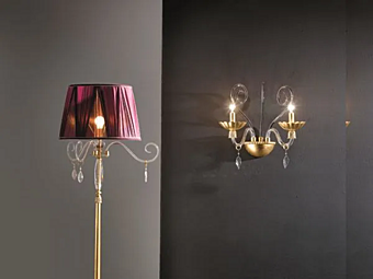 Wandleuchte aus Metall und Glas Florentia A2 Euroluce Lampadari