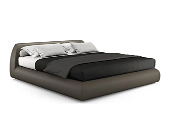 Doppeltbett mit gepolsterter Rückenlehne aus Stoff i 4 Mariani Be Look Fabrik i 4 Mariani aus Italien