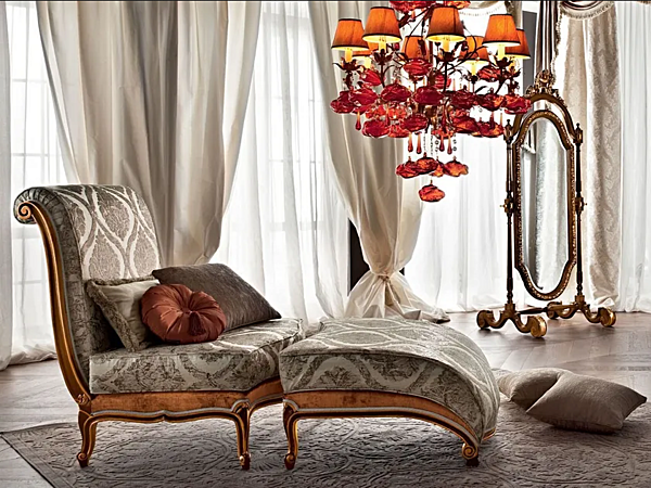 Polsterung Stoff Chaiselongue Modenese Luxury Interiors 12433 Fabrik MODENESE GASTONE aus Italien. Foto №2