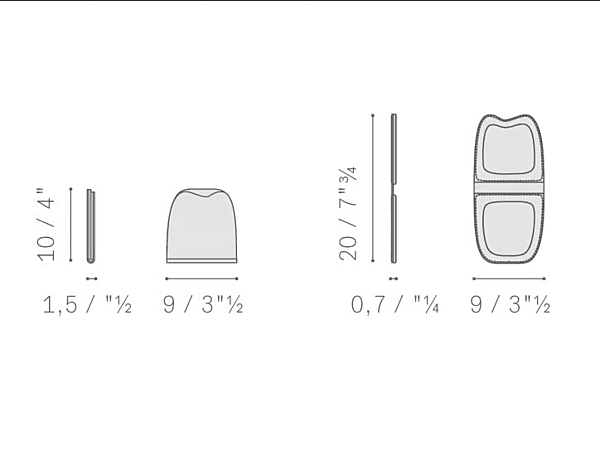 Spiegel mit Lederbezug POLTRONA FRAU Pocket Squash Fabrik POLTRONA FRAU aus Italien. Foto №5