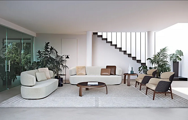 Runder niedriger Couchtisch aus Marmor Capital Collection Omega OME.TB Fabrik Capital Collection aus Italien. Foto №11