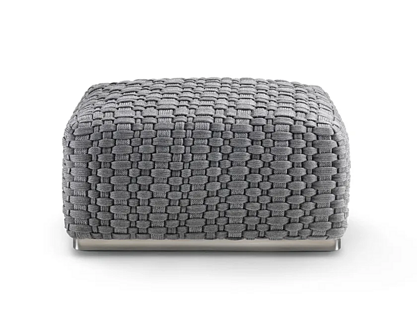 Quadratischer Gartenpouf aus synthetischen Fasern FLEXFORM Phuket Fabrik FLEXFORM aus Italien. Foto №1
