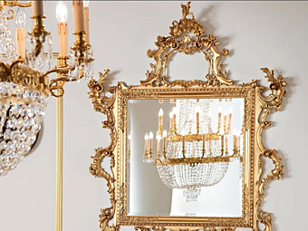 Wandspiegel im Barockstil mit Rahmen rechteckig Modenese Luxury Interiors 13671 Wandspiegel im Barockstil mit Rahmen rechteckig Modenese Luxury Interiors 13671 Fabrik MODENESE GASTONE aus Italien