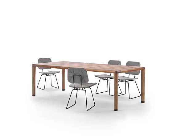 Rechteckiger Gartentisch aus Iroko FLEXFORM Kobo Outdoor Fabrik FLEXFORM aus Italien. Foto №4