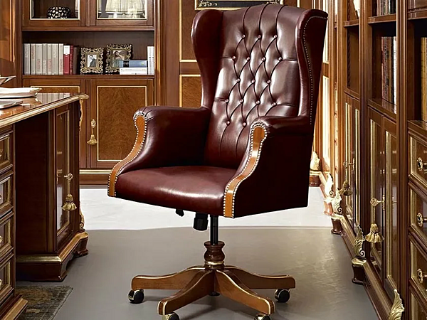 Drehstuhl mit Armlehnen und fünf Fußkreuzen Modenese Luxury Interiors 13501 Fabrik MODENESE GASTONE aus Italien. Foto №1
