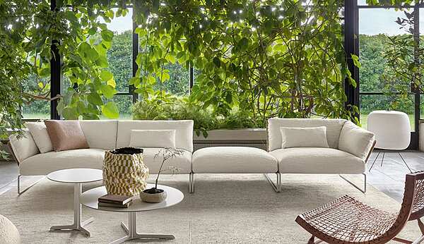 Zweisitzer Gartensofa aus Stoff mit abnehmbarem Bezug Saba New York Soleil Fabrik SABA aus Italien. Foto №7