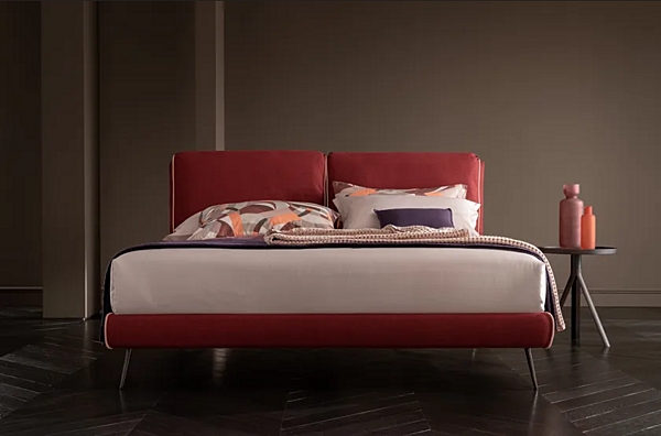 Doppelbett mit gepolsterter Rückwand aus Stoff Altrenotti Santorini Fabrik Altrenotti aus Italien. Foto №2