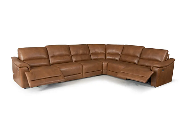 Ecksofa aus Leder mit Fußhocker 6-Sitzer Marinelli Home Australia M1298 Fabrik Marinelli Home aus Italien. Foto №1