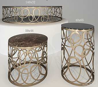 Couchtisch RUGIANO 9081/40 Fabrik RUGIANO aus Italien