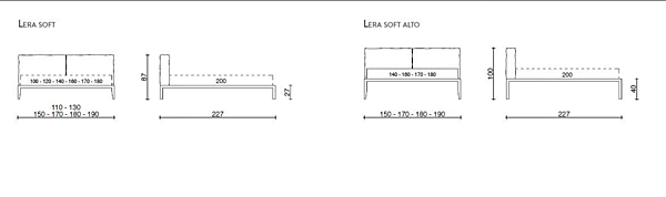 Doppelbett mit gepolstertem Kopfteil Lera Soft Duomo Design Fabrik Duomo Design aus Italien. Foto №5