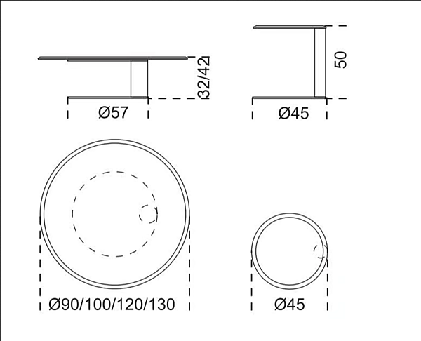 Runder Metallkaffee Tisch Oto Mini Gallotti&Radice Fabrik Gallotti & Radice aus Italien. Foto №4