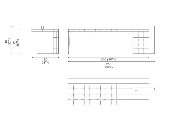 Rechteckiger Schreibtisch aus Holz mit Schubladen POLTRONA FRAU H O DESK Fabrik POLTRONA FRAU aus Italien. Foto №6