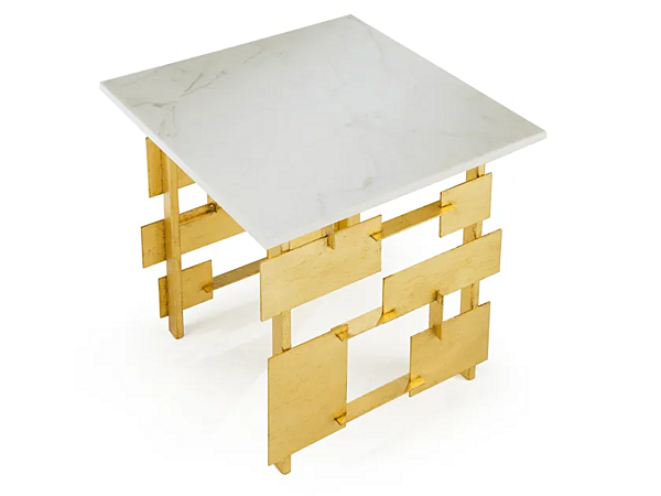 Quadratischer Couchtisch aus Marmor für das Wohnzimmer MARIONI RAYMOND 02716A Fabrik MARIONI aus Italien. Foto №2