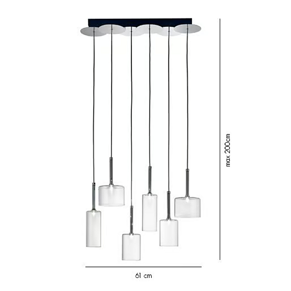 Halogenpendelleuchte Spillray AXOLIGHT SP SPILL 6 Fabrik Axolight aus Italien. Foto №5