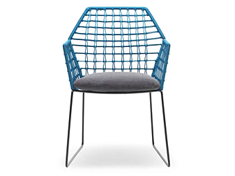 Gartenstuhl mit Armlehnen aus Stoff Saba New York Soleil Fabrik SABA aus Italien