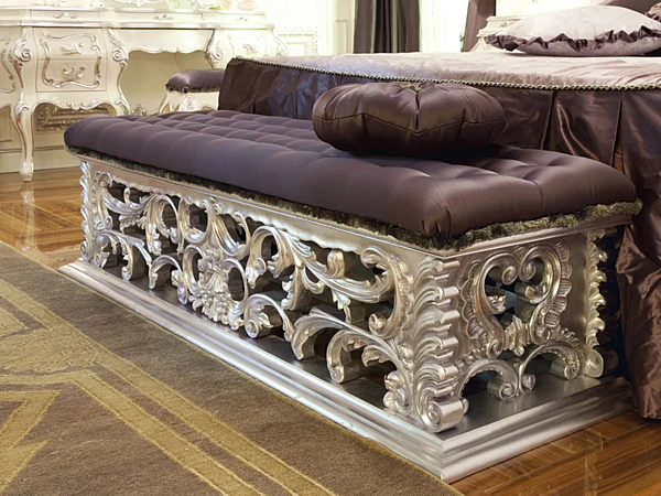 Обитая скамья из ткани Modenese Luxury Interiors 14521 Fabrik MODENESE GASTONE aus Italien. Foto №1