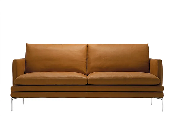 Ledersofa mit weicher Rückenlehne ZANOTTA William 1330 Fabrik ZANOTTA aus Italien. Foto №11