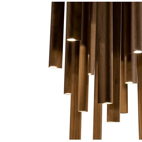 Pendelleuchte aus Walnuss mit LED GIORGETTI Leaf Fabrik GIORGETTI aus Italien. Foto №4