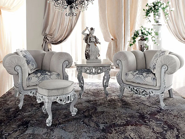 Stoffarmstuhl mit Armlehnen Modenese Luxury Interiors 13414 Fabrik MODENESE GASTONE aus Italien. Foto №3