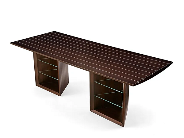 Rechteckiger Schreibtisch aus Rosenholz Gallotti&Radice Prism Fabrik Gallotti & Radice aus Italien. Foto №2