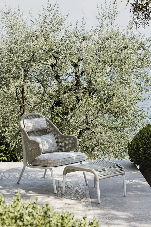 Gartenarmchair mit Armlehnen aus Seil und Stoff Atmosphera Agave Fabrik ATMOSPHERA aus Italien. Foto №3