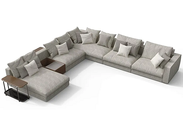 Eckmodulares Stoffsofa mit Chaiselongue GIORGETTI Skyline Fabrik GIORGETTI aus Italien. Foto №1