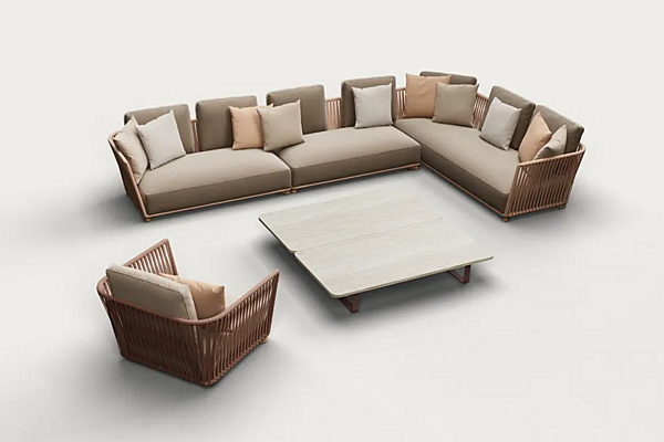 Gartenarmchair mit Armlehnen aus Aluminium KETTAL Grand Bitta KS7003000 Fabrik KETTAL aus Italien. Foto №2