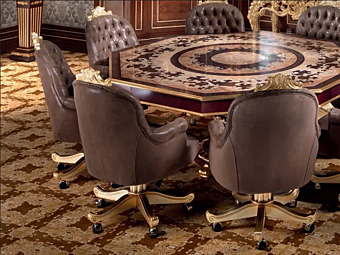 Drehstuhl aus Stoff Modenese Luxury Interiors 14509 Fabrik MODENESE GASTONE aus Italien