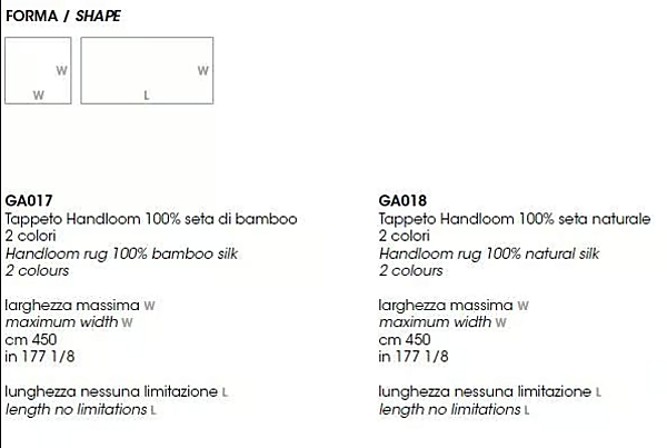 Rechteckiger Seidenteppich einfarbig GIORGETTI STITCH Fabrik GIORGETTI aus Italien. Foto №4