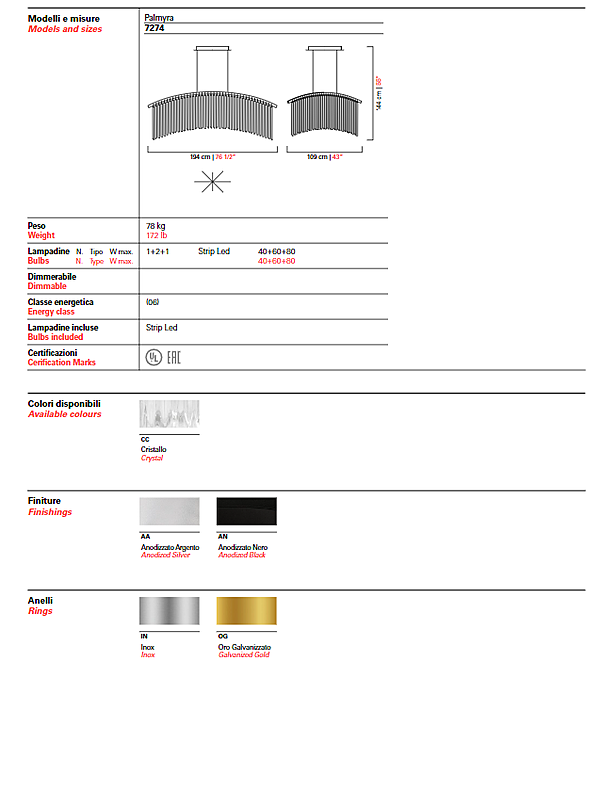 Kronleuchter Barovier&Toso Palmyra 7274 Fabrik Barovier&Toso aus Italien. Foto №9