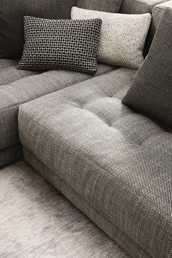 Ecksofa aus Stoff mit weicher Rückenlehne Flou Doze Fabrik Flou aus Italien. Foto №15