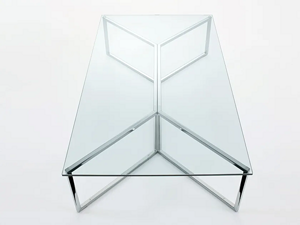 Rechteckiger Tisch aus Glas und Stahl Gallotti&Radice Carlomagno Fabrik Gallotti & Radice aus Italien. Foto №1