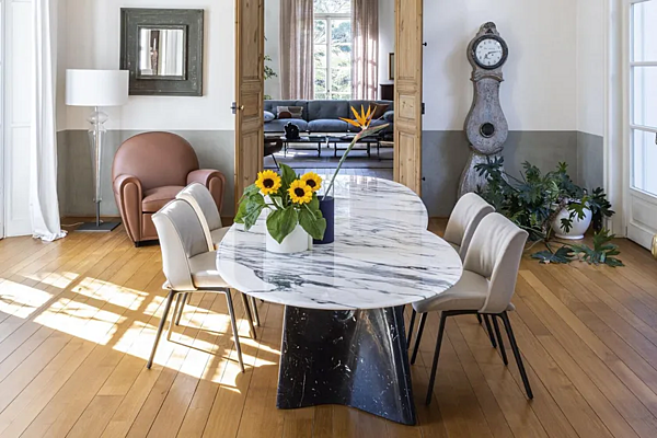 Marmortisch Esszimmer Infinitamente POLTRONA FRAU Fabrik POLTRONA FRAU aus Italien. Foto №8