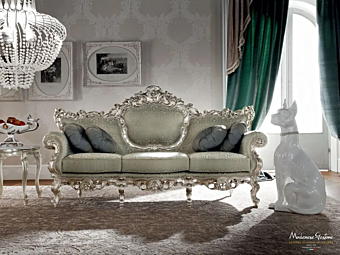 Dreisitzer Sofagarnitur aus Stoff Modenese Luxury Interiors 12408 Dreisitzer Sofagarnitur aus Stoff Modenese Luxury Interiors 12408 Fabrik MODENESE GASTONE aus Italien