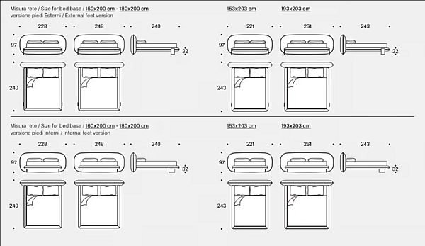 Stoffbett mit gepolsterter Rückenlehne Wabi Saba Fabrik SABA aus Italien. Foto №13