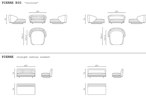 Ecksofa aus Stoff Pierre CPRN HOMOOD Fabrik CPRN HOMOOD aus Italien. Foto №11