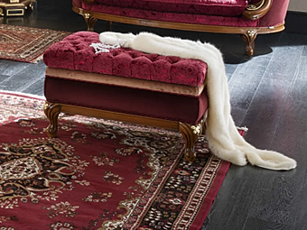 Rechteckiger Stoffpouf Modenese Luxury Interiors 15511 Rechteckiger Stoffpouf Modenese Luxury Interiors 15511 Fabrik MODENESE GASTONE aus Italien