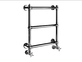 Vertikaler wandmontierter Handtuchwärmer aus Messing Gaia Mobili Singapore Fabrik GAIA aus Italien