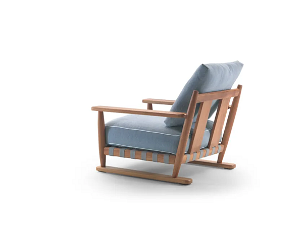Gartenarmchair mit Armlehnen aus Iroko FLEXFORM Meriggio Fabrik FLEXFORM aus Italien. Foto №6