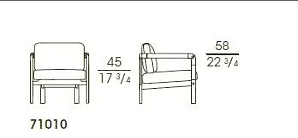 Stoffstuhl mit Armlehnen GIORGETTI Montgomery 71010 Fabrik GIORGETTI aus Italien. Foto №7
