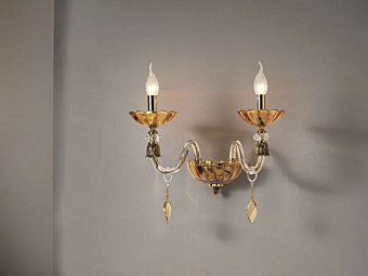 Wandleuchte mit Kristallen Bloom A2 Euroluce Lampadari