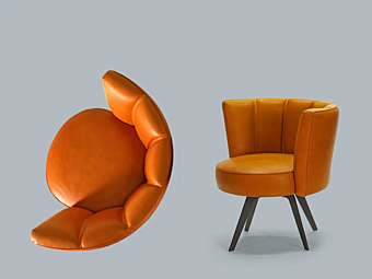 Sessel aus Leder mit Armlehnen Borzalino Diva EUD8POLT, EUD8POLG Fabrik Borzalino aus Italien