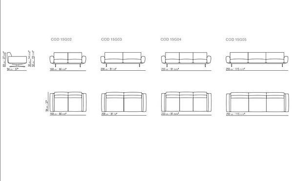 Drei-Sitzer Ledersofa mit abnehmbarem Bezug FLEXFORM Soft Dream Large Fabrik FLEXFORM aus Italien. Foto №4