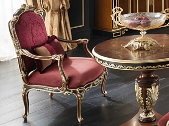 Sessel mit Armlehnen aus Stoff Modenese Luxury Interiors 15512 Fabrik MODENESE GASTONE aus Italien