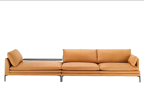 Ledersofa mit weicher Rückenlehne ZANOTTA William 1330 Fabrik ZANOTTA aus Italien. Foto №12