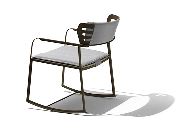 Schaukelstuhl mit Armlehnen aus Aluminium GEA GIORGETTI 87042 Fabrik GIORGETTI aus Italien. Foto №3