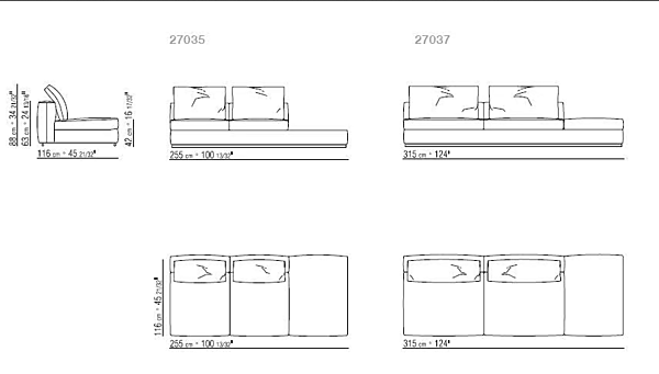 Ecksofa aus Stoff FLEXFORM ASOLO Fabrik FLEXFORM aus Italien. Foto №17