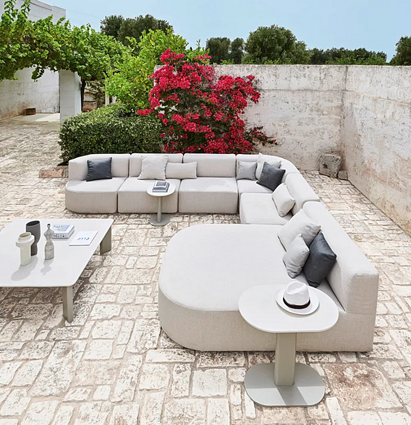 Modularer Gartensofa aus Stoff mit Rückenlehne VARASCHIN Belt Fabrik VARASCHIN aus Italien. Foto №11