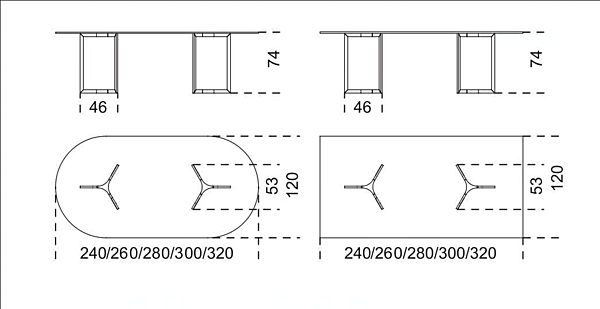 Ovaler Tisch aus Glas und Edelstahl Gallotti&Radice Raj Light Fabrik Gallotti & Radice aus Italien. Foto №3